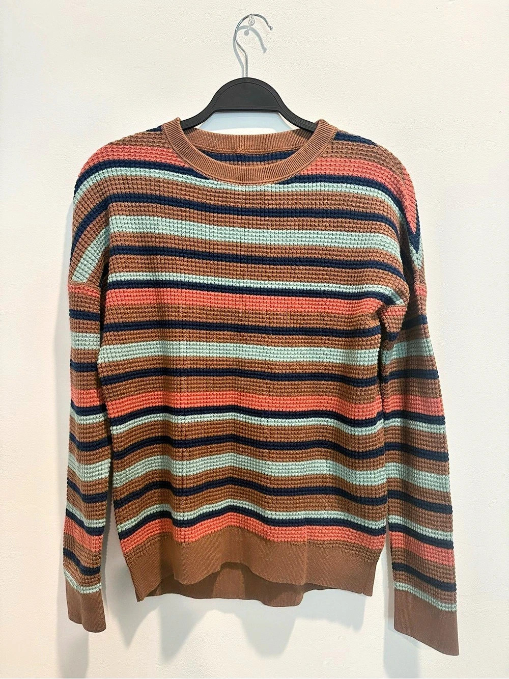 Rei Cooperative Striped Crewneck Sweater in Brown & Blue Size XS